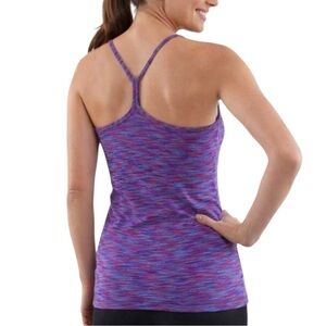 Lululemon Power Y Tank Size 6 Wee Are From Space Dye Purple Multi